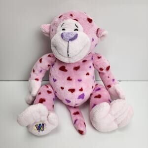 GANZ Webkinz HM343 Pink Heart LOVE MONKEY Plush Stuffed Animal NO CODE Retired